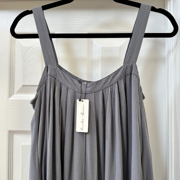 Hunter & Brown Bohemian Flowy Relaxed Fit Crop Wide Leg Jumpsuit Size Small NWT - Picture 7 of 10